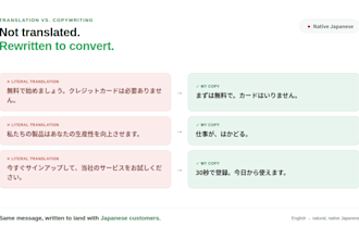 write japanese marketing copy that converts, not just translate
