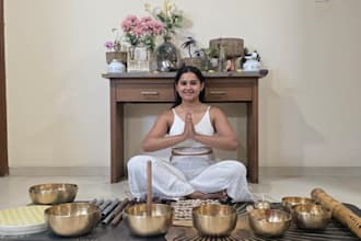 wholeheartedly guide you with sound healing, yoga, breathwork and chakra balance