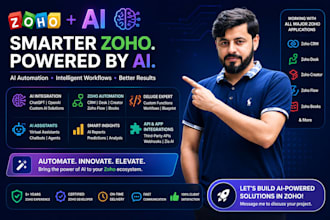chatgpt ai with zoho CRM, zoho desk, and zoho creator