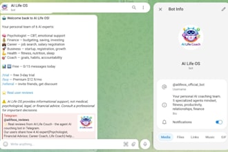 develop an ai telegram bot in python with payments and database
