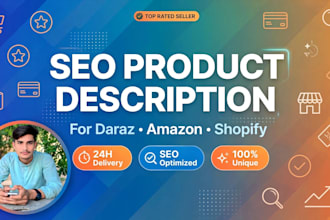 write SEO product descriptions for daraz, amazon and shopify