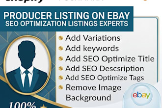 do product listing on ebay, vinted, whatnot poshmark, shopify, and etsy