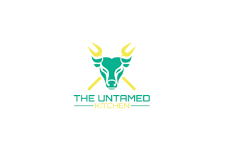 design untamed kitchen wild food logo