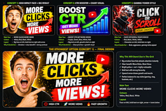 create click worthy youtube thumbnails