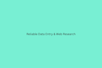 do reliable data entry and web research work