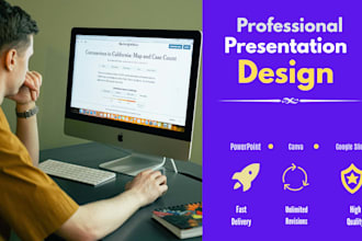 design modern power point presentation in canva