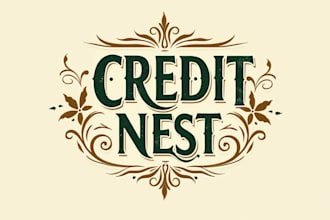 do make awesome style credit nest vintage logo design