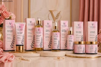 do cosmetic label and product label design
