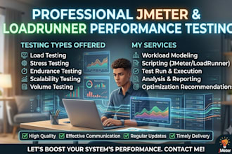 performance or load test for websites, apis, full stack