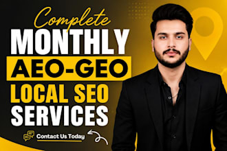 do monthly local SEO with aeo and GEO optimization