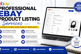do professional ebay product listing and optimize your ebay store