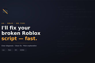 help with roblox lua bug fixes and small scripts