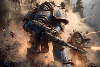 drawing a warhammer 40k character art