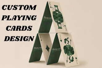 design custom playing cards 52 card deck poker card mockup card illustration