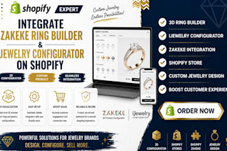 integrate zakeke ring builder and ijewelry configurator on shopify
