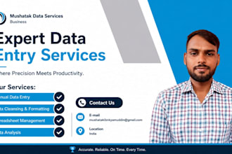 do expert data entry, data cleansing, and formatting
