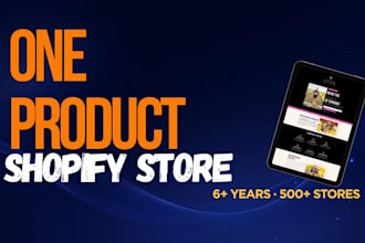 develop a high converting one product shopify dropshipping store