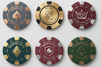 design professional minimalist poker chip or game poker logo for you