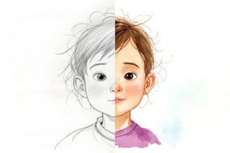 illustrate your childrens story book, hand drawn, no ai