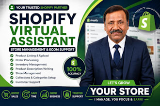 be your shopify virtual assistant for product listing and store management