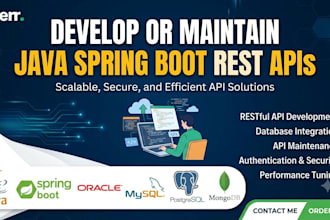 develop or maintain java spring boot rest apis