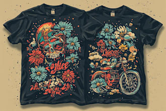 do professional vintage t shirt and custom merch tshirt graphic