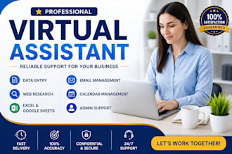 be your virtual assistant for data entry and web research
