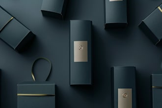 design minimal, modern and luxury packaging or label