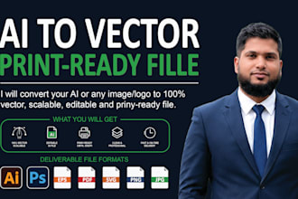 manually vector trace, convert image to vector, logo redraw, svg, ai, eps print