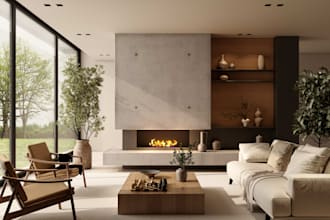 create interior 3d render