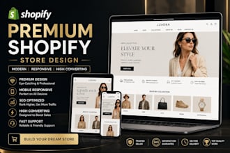 create a shopify store with premium design and branding