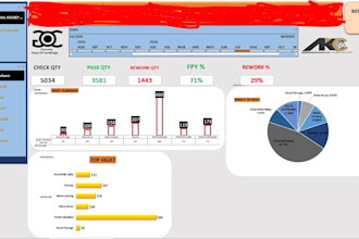 design automated excel dashboard and do quality inspection