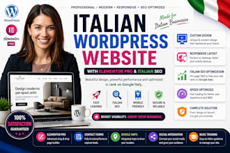 design elementor pro wordpress website with italian SEO