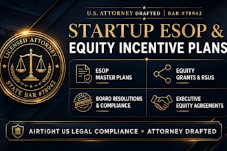 draft custom startup equity incentive plan agreements