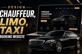 create chauffeur, limousine, airport transfer and taxi booking website