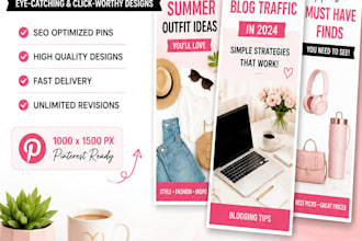 design viral pinterest pin and carousel graphics