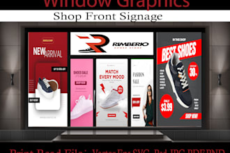 design creative shop front, storefront, and window graphics
