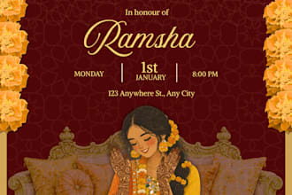 design urdu english wedding cards and invites