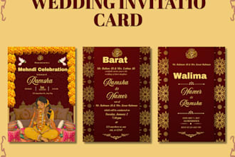 design urdu english wedding cards and invites