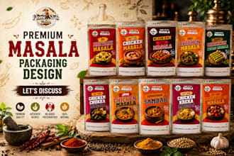 design premium food packaging and label design