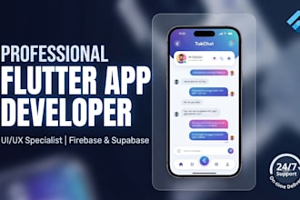 design mobile app using flutter and firebase or supabse