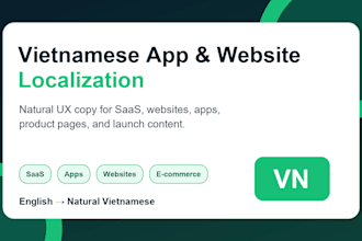 localize your app website or saas into natural vietnamese