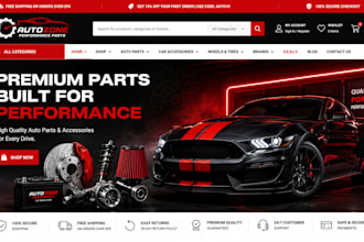 design automotive shopify store for auto parts car dealers and limo part brands