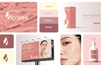 design business logo, full branding kit with brand identity