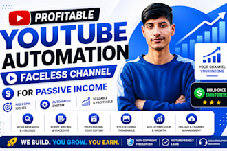 build youtube automation faceless channel for passive income