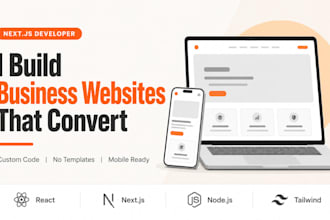build a nextjs website and react web app for your business