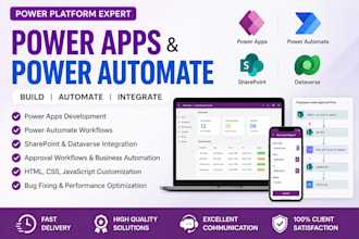 develop microsoft power apps and power automate workflows
