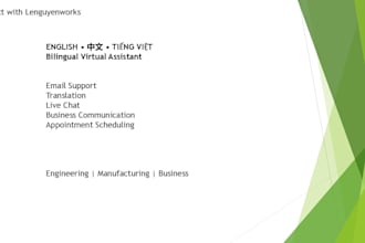 be english chinese vietnamese bilingual virtual assistant