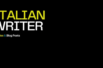 be your professional italian content writer and article writer