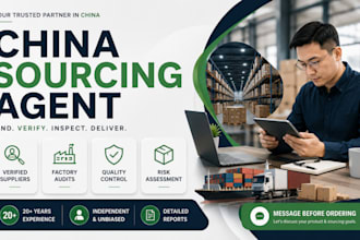 be your china sourcing agent, verify suppliers and inspect factories